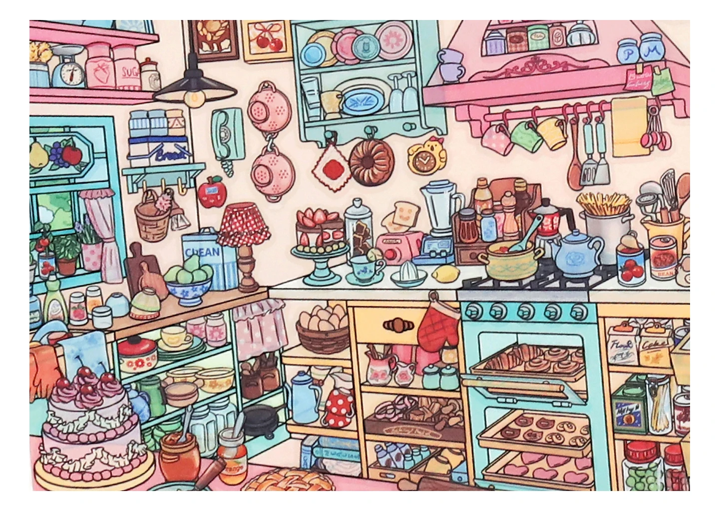 TIANZI Cartoon 3D Miniature Scene Stickers Set DIY Handcraft Cabin Landscape Pasting Stationery Cute Miniature Scene 3/12 Pcs