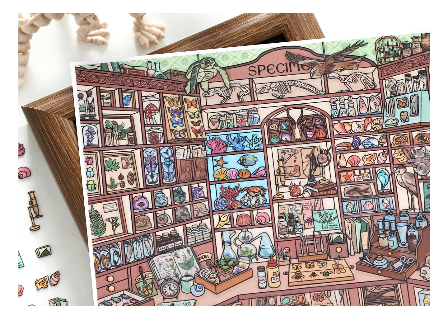 TIANZI Cartoon 3D Miniature Scene Stickers Set DIY Handcraft Cabin Landscape Pasting Stationery Cute Miniature Scene 3/12 Pcs