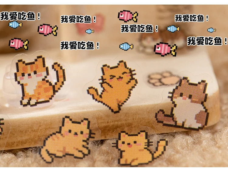 TIANZI 24/48Pcs Cute Die-Cut Stickers Book for DIY Scrapbook Phone Case Collage Decoration Journal Sticker Aesthetic Stationery