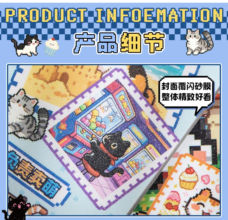 TIANZI 24/48Pcs Cute Die-Cut Stickers Book for DIY Scrapbook Phone Case Collage Decoration Journal Sticker Aesthetic Stationery