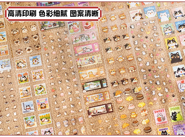 TIANZI 24/48Pcs Cute Die-Cut Stickers Book for DIY Scrapbook Phone Case Collage Decoration Journal Sticker Aesthetic Stationery