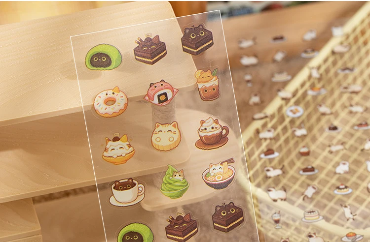 TIANZI 24/48Pcs Cute Die-Cut Stickers Book for DIY Scrapbook Phone Case Collage Decoration Journal Sticker Aesthetic Stationery