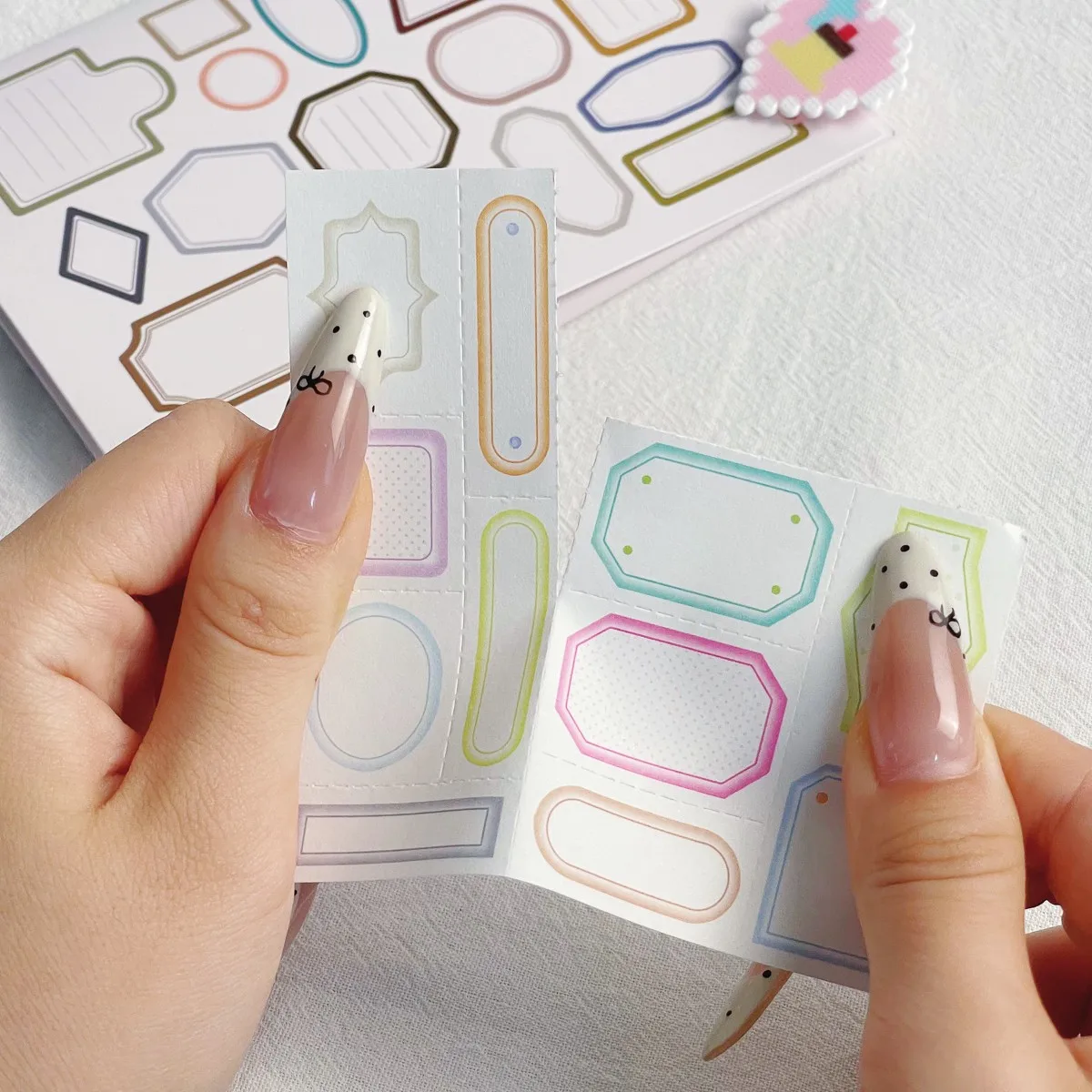 WAKAWAKA Minimalist Memo Pad Sticker Label Set Dialogue Bubble Writable Index Tabs Journal Scrapbook DIY Decoration Kit