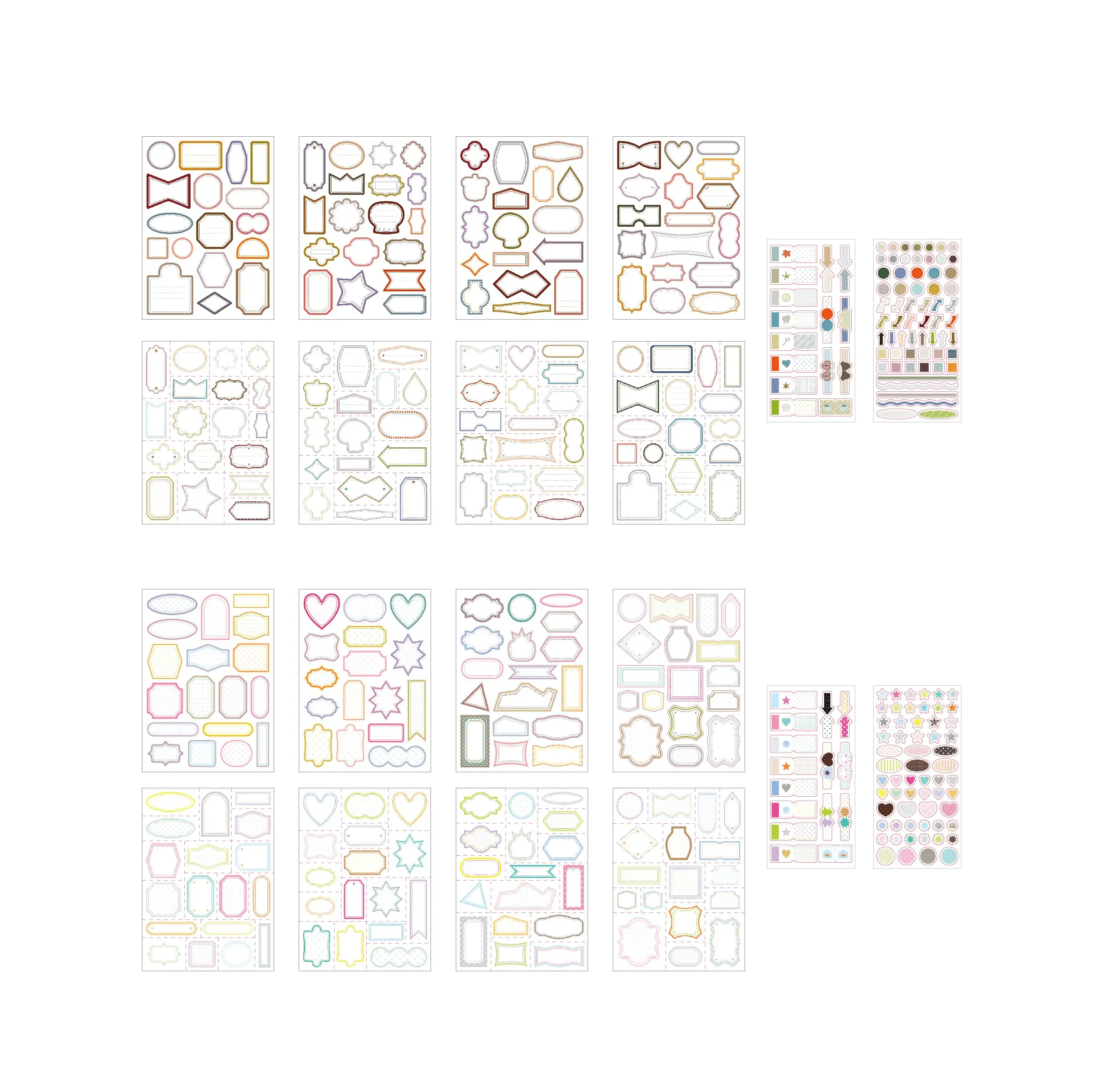 WAKAWAKA Minimalist Memo Pad Sticker Label Set Dialogue Bubble Writable Index Tabs Journal Scrapbook DIY Decoration Kit