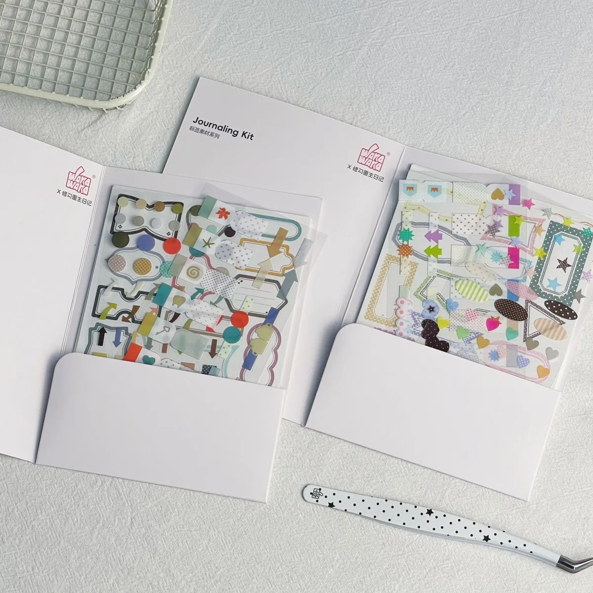 WAKAWAKA Minimalist Memo Pad Sticker Label Set Dialogue Bubble Writable Index Tabs Journal Scrapbook DIY Decoration Kit