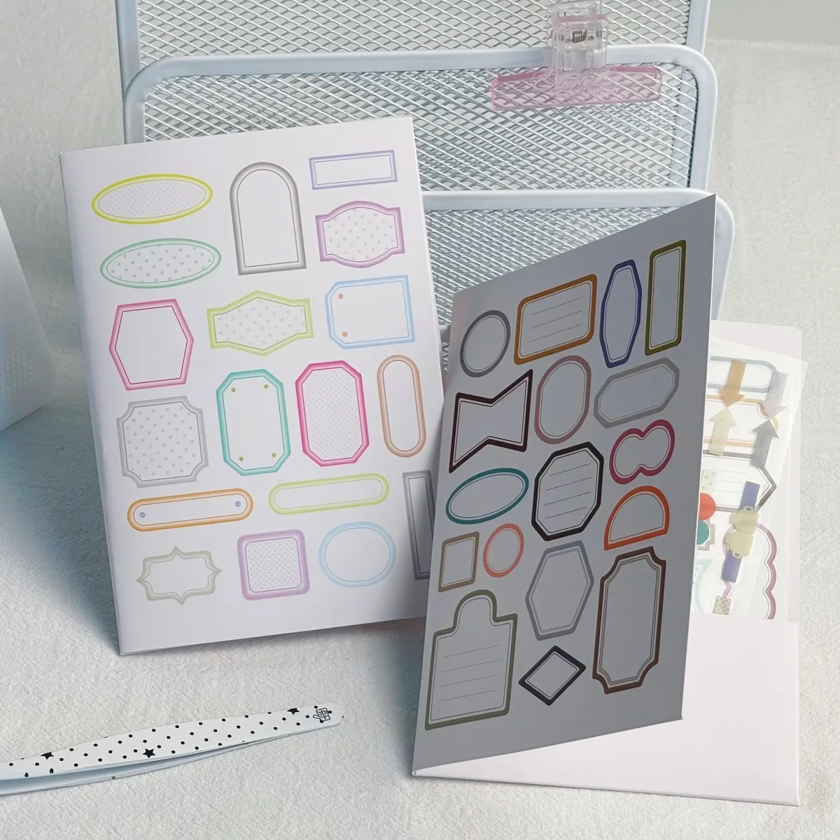 WAKAWAKA Minimalist Memo Pad Sticker Label Set Dialogue Bubble Writable Index Tabs Journal Scrapbook DIY Decoration Kit