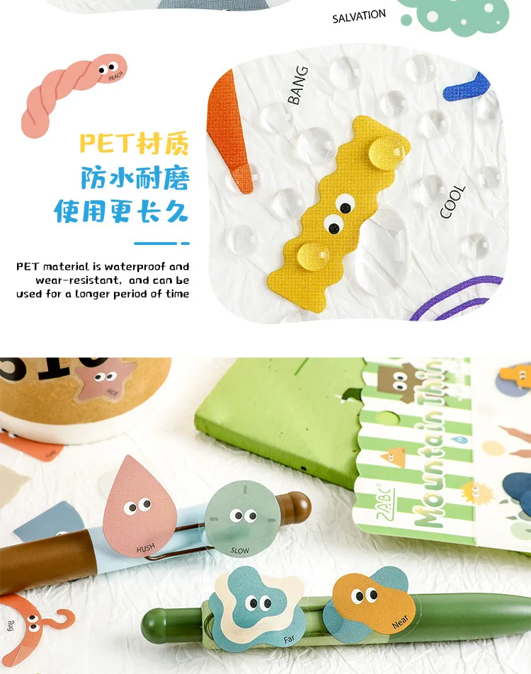 4pcs/lot Kawaii Stationery Stickers Cute Sticker Collection Scrapbooking Album Junk Journal Happy Planner Stickers