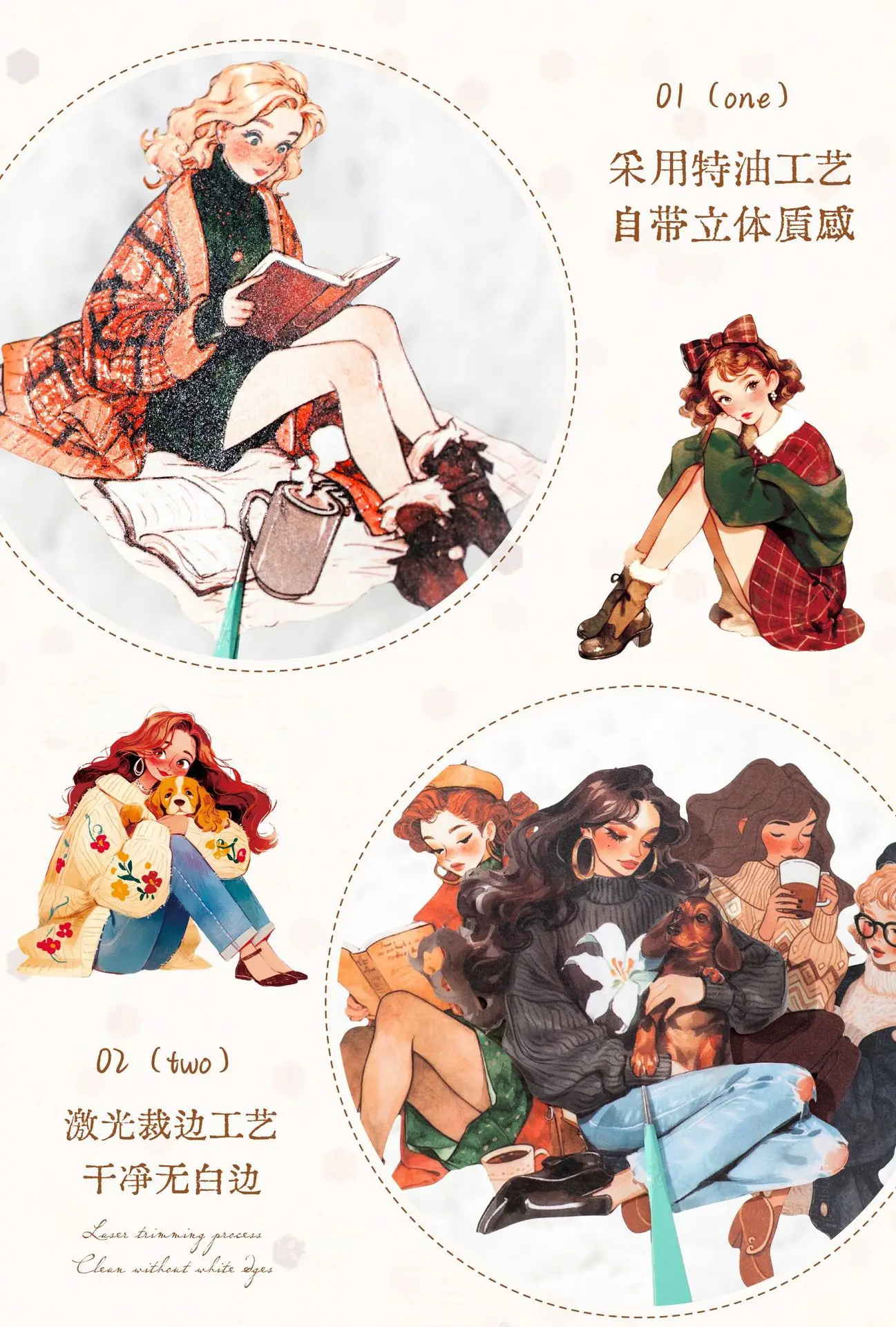 10pcs/1lot kawaii Stationery Sticker  Lazy Season junk journal Decorative Scrapbooking DIY Craft Sticker
