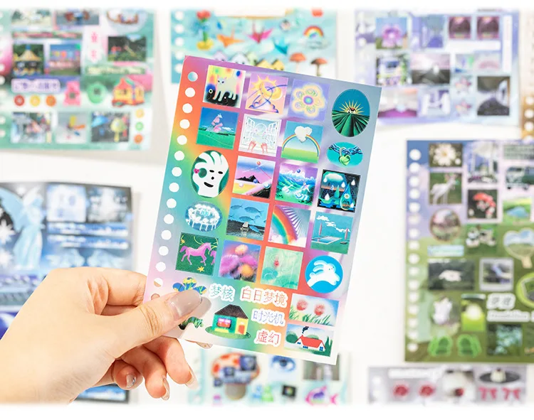 2Style 30 pieces/bag Time Reshaping Cut Film Coil Sticker Book Handbook Material Sticker DIY Photo Frame Scrapbook Notebook Cup