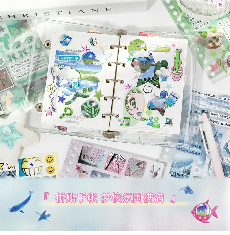 2Style 30 pieces/bag Time Reshaping Cut Film Coil Sticker Book Handbook Material Sticker DIY Photo Frame Scrapbook Notebook Cup