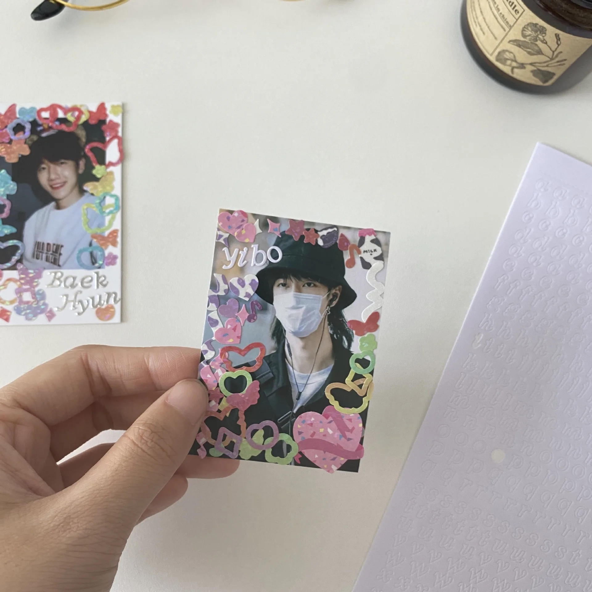 Mengtai 1pcs English letter Digital Decorative Gold Sticker Scrapbooking diy Label Diary Korean Stationery Album Journal Planner
