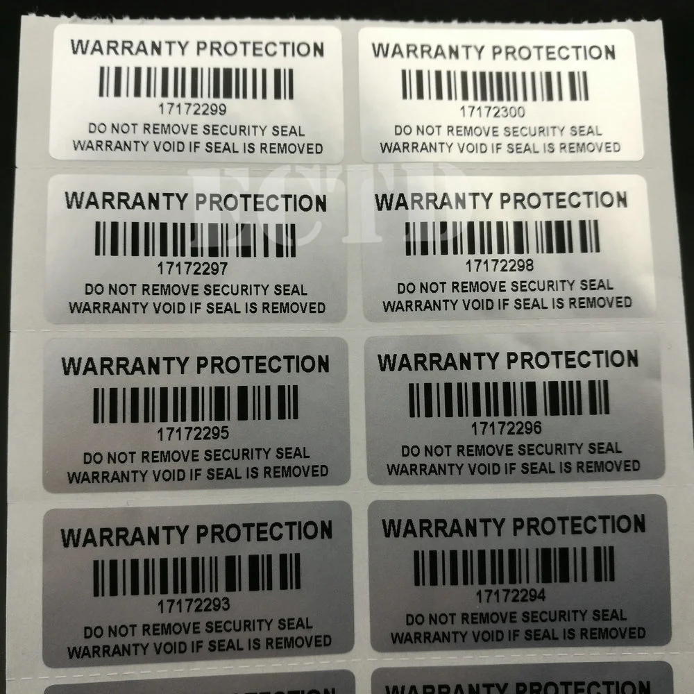 1000pcs Warranty Protection Sticker 1.57" x 0.79" ( 40mm x 20mm ) Security Seal Tamper Proof Warranty Void Label Stickers