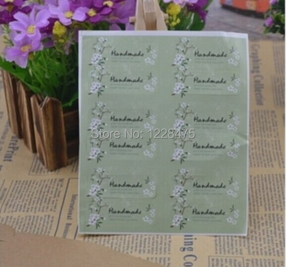 120PCS/lot Fresh Style Flower Hand Made Seal Sticker High Quality Handmade Gift Label Sticker