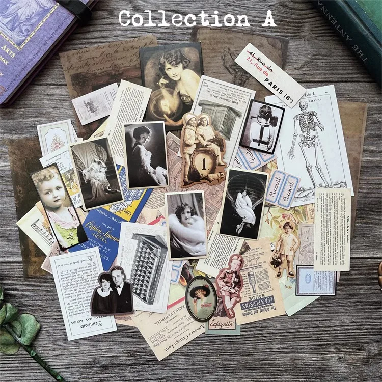 Old Photos Poster Planet Nostalgic Stickers Junk Journal Planner Scrapbooking Vintage Card Decorative DIY Craft Photo Albums