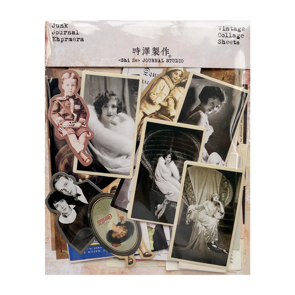 Old Photos Poster Planet Nostalgic Stickers Junk Journal Planner Scrapbooking Vintage Card Decorative DIY Craft Photo Albums