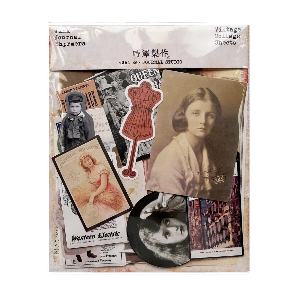 Old Photos Poster Planet Nostalgic Stickers Junk Journal Planner Scrapbooking Vintage Card Decorative DIY Craft Photo Albums