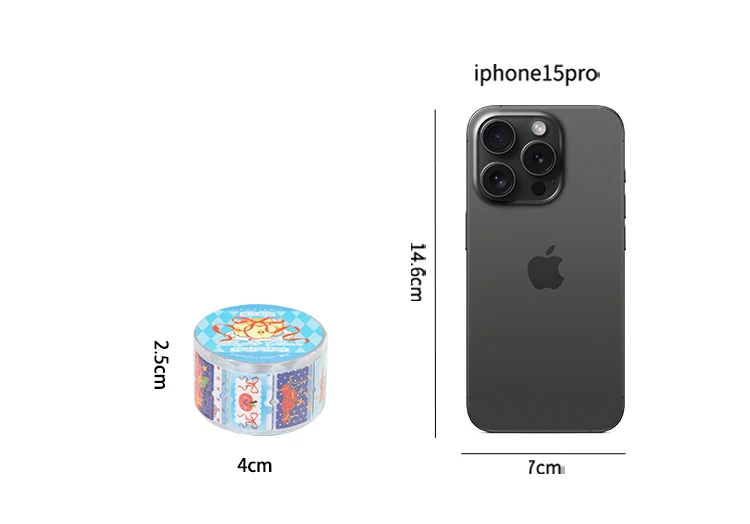 25mm * 2m/roll Apple Fantasy series Kawaii die cut label stickers DIY scrapbook decoration diary Junk Journal aesthetic stickers