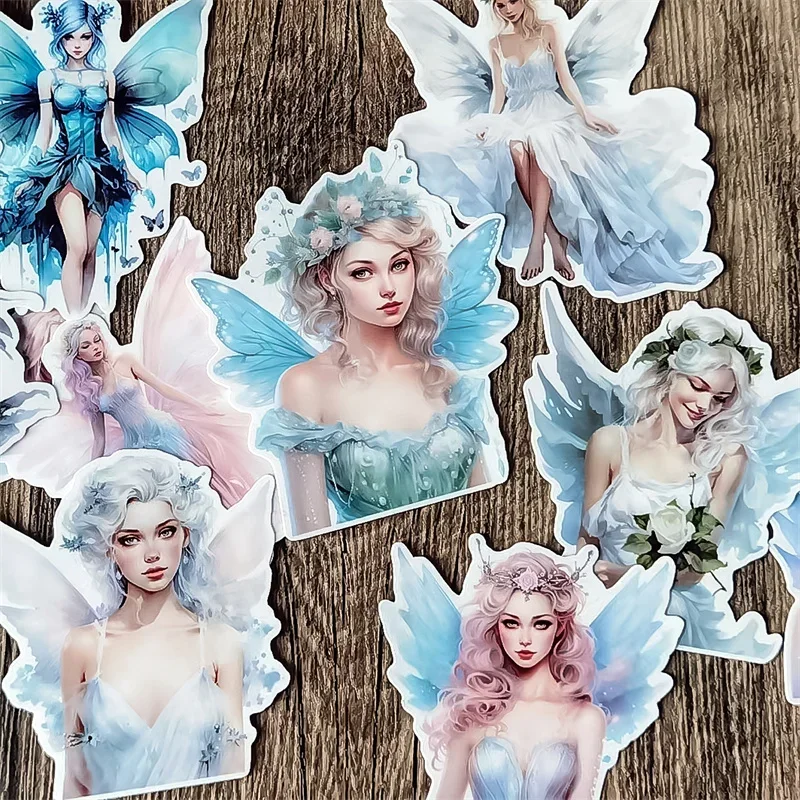 Stickers Watercolor Magic Forest Purple Elf Fairy Stickers DIY Scrapbook Diary  Project Decoration  Vintage Scrapbooking