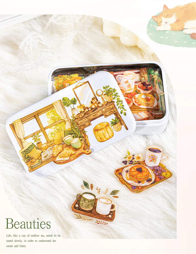 20pcs/1lot Kawaii Scrapbook Stickers barbaric growth Junk Journal Gold Planner Stationery Sticker Planner Decorative