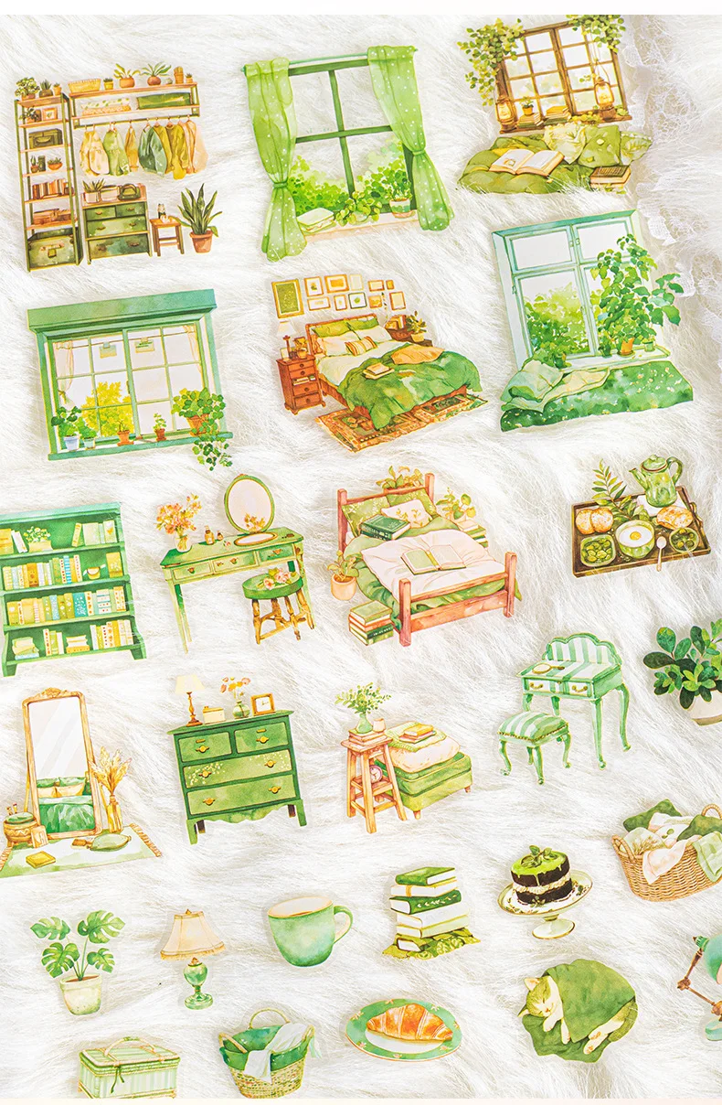 20pcs/1lot Kawaii Scrapbook Stickers barbaric growth Junk Journal Gold Planner Stationery Sticker Planner Decorative