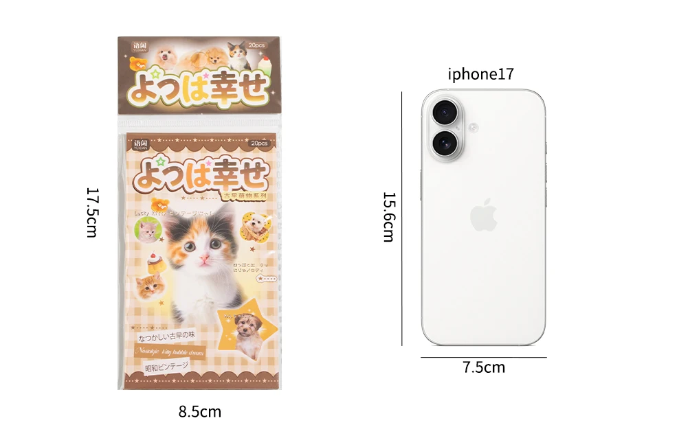 TIANZI 20pcs Kawaii Retro INS Die Cutting Stickers Book for DIY Scrapbook Diary Phone Case Creative Stationery Cute Retro Design