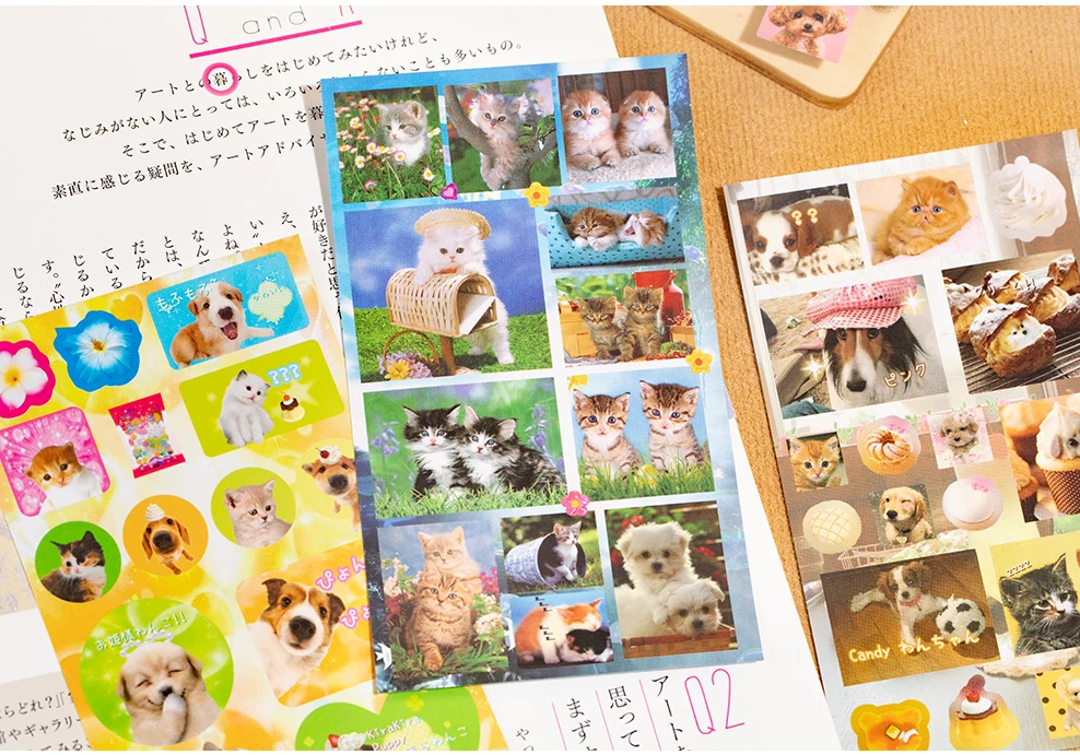 TIANZI 20pcs Kawaii Retro INS Die Cutting Stickers Book for DIY Scrapbook Diary Phone Case Creative Stationery Cute Retro Design