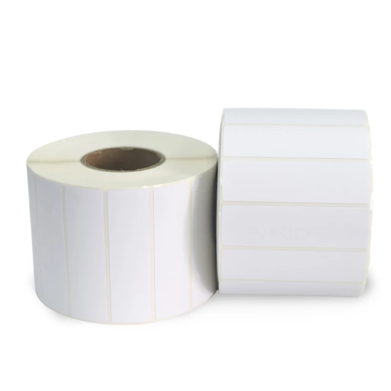 1pcs White PET Self Adhesive Copperplate Paper Label Waterproof Tear Resistant Thermal Transfer Barcode Stickers Use With Ribbon