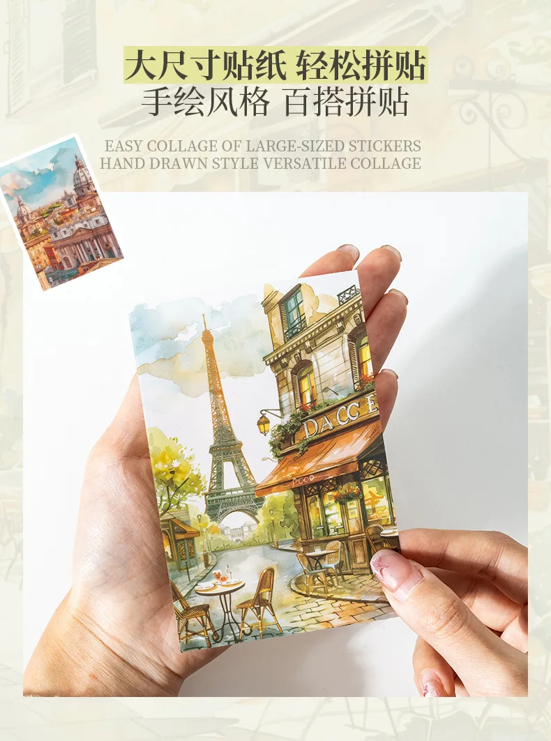 10pcs/1lot kawaii Stationery Sticker City Weekend junk journal Decorative Scrapbooking DIY Craft Sticker