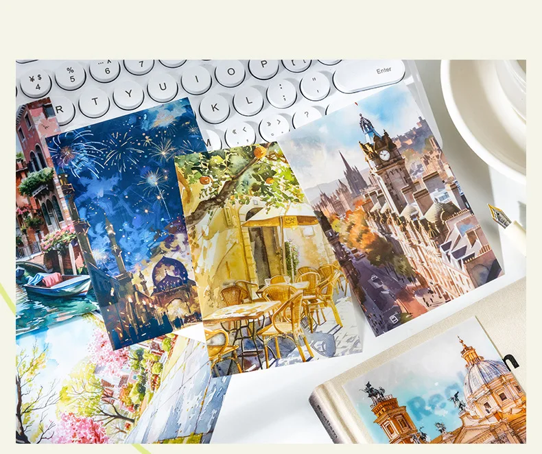 10pcs/1lot kawaii Stationery Sticker City Weekend junk journal Decorative Scrapbooking DIY Craft Sticker