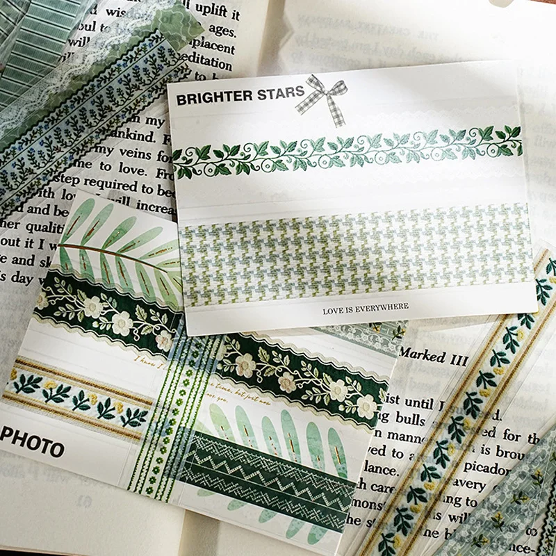 Mr.Paper 30Pcs/Pack Handcrafted Lace Trim Series Vintage Lace & Floral PET Sticker Pack for Journal Scrapbook DIY Decor