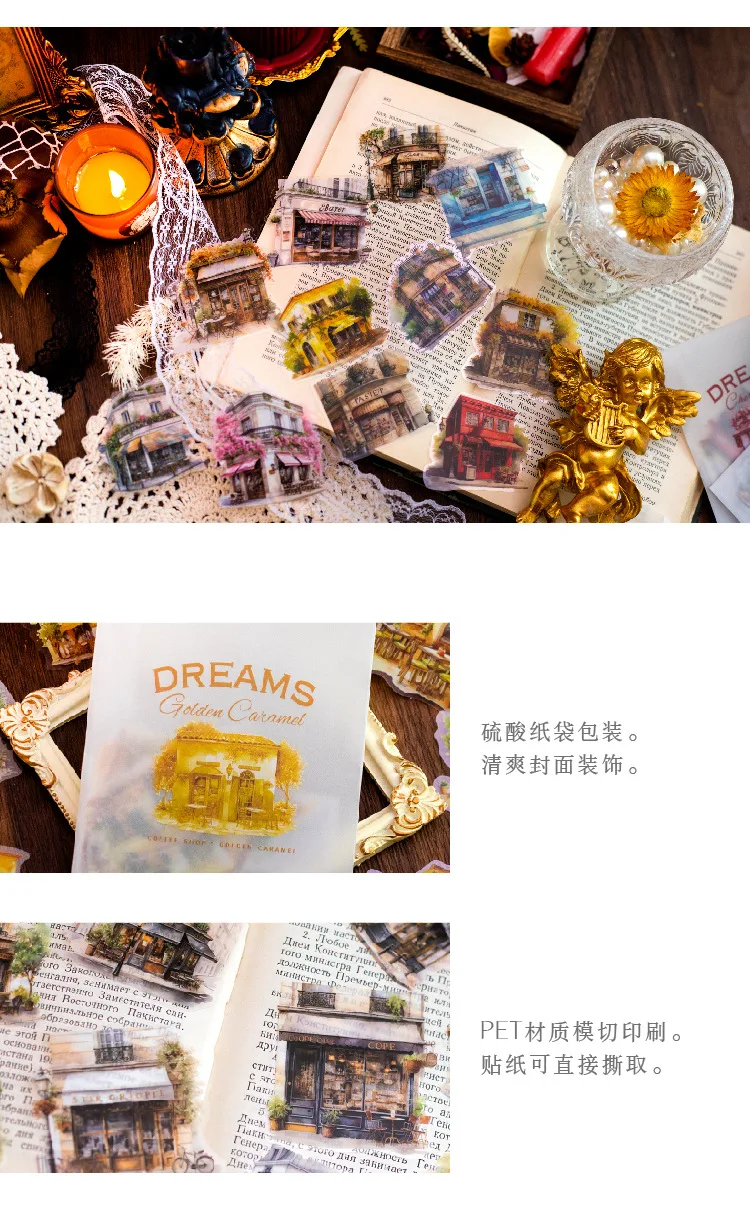 10pcs/1lot Kawaii Stationery Stickers Colourful Dreams Junk Journaling Decorative Mobile Scrapbooking for stickers Scrapbook