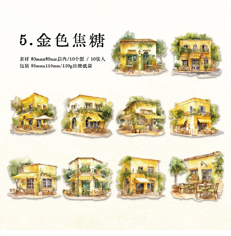 10pcs/1lot Kawaii Stationery Stickers Colourful Dreams Junk Journaling Decorative Mobile Scrapbooking for stickers Scrapbook