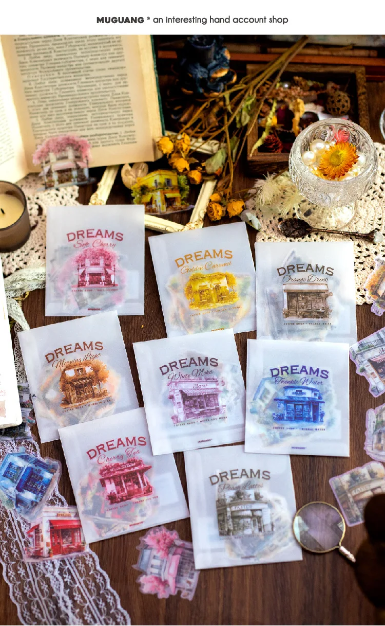 10pcs/1lot Kawaii Stationery Stickers Colourful Dreams Junk Journaling Decorative Mobile Scrapbooking for stickers Scrapbook