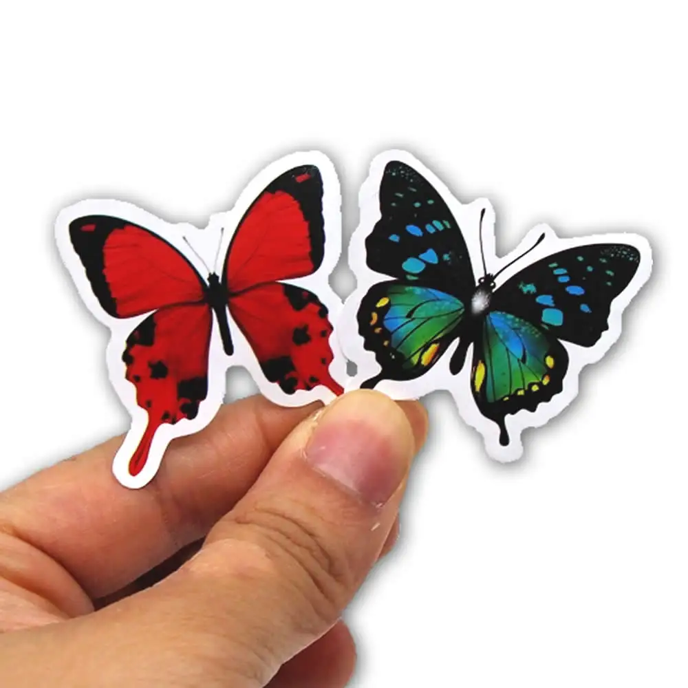 10/50/100pcs Butterfly Insect Cartoon Cute Decals Toy Stationery Guitar Phone Bicycle Laptop Luggage Car Graffiti Kids Sticker