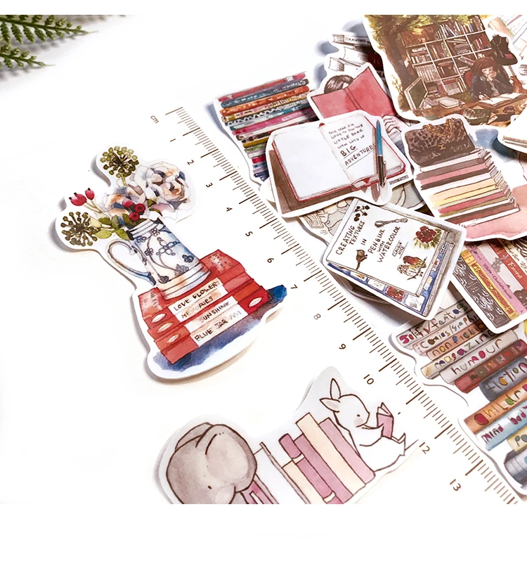 19PCS Girl Book Set Stickers Crafts and Scrapbooking Stickers Book Student Label Decorative Sticker Kids Toys