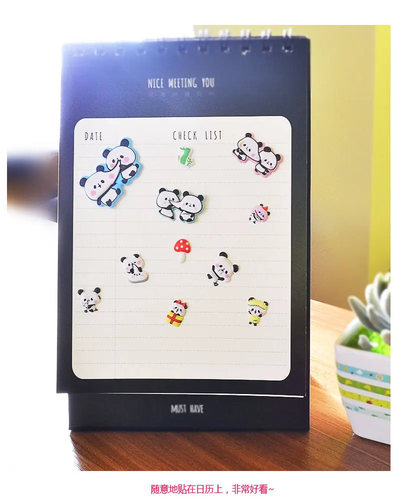 Kawaii 3D Puffy Panda Daily Life Stickers Scrapbooking Diy Journal Stationery Sticker Cute Deco Aesthetic Art Supplies