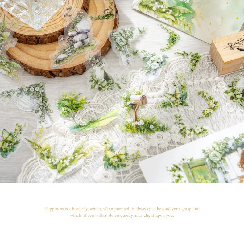 30pcs/1lot Kawaii Stationery Stickers natural corners Diary Decorative Mobile Stickers Scrapbooking DIY Craft Stickers