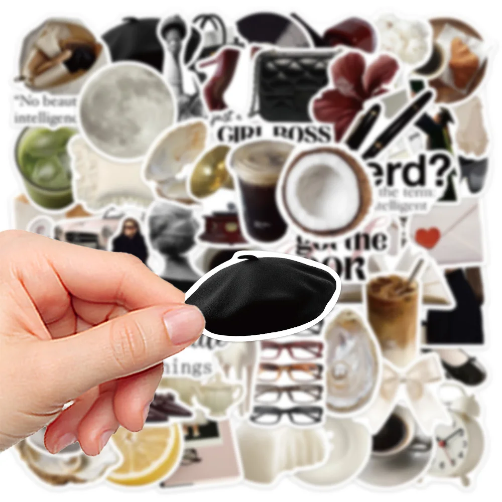 10/30/60pcs Ins Style Clean Girl Office Lady Stickers Aesthetic DIY Skateboard Phone Case Notebook Cool Graffiti Decals Packing
