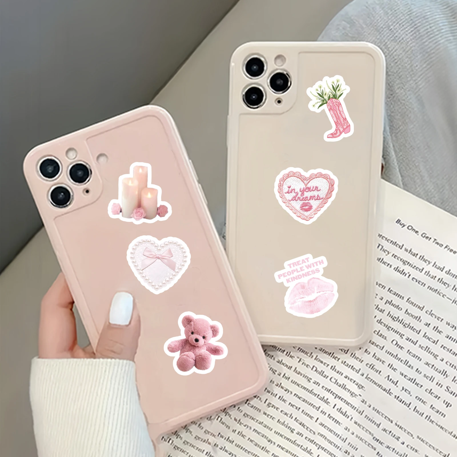 46pcs Valentine's Day Theme Pattern Stickers, Suitable for Valentine Parties, Photo Albums, Notebooks, Phone Cases, Water Bottle