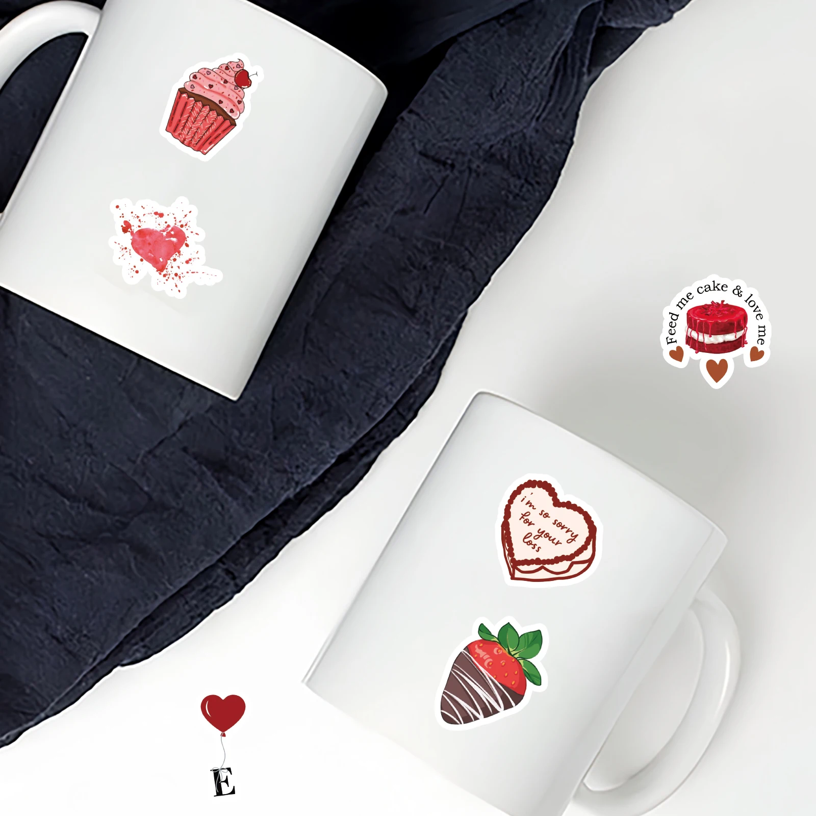 46pcs Valentine's Day Theme Pattern Stickers, Suitable for Valentine Parties, Photo Albums, Notebooks, Phone Cases, Water Bottle