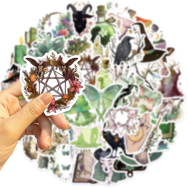 10/30/50PCS Kawaii Forest Witch Decoration Scrapbooking PVC Sticker Aesthetic Korean Stationery School Supplies
