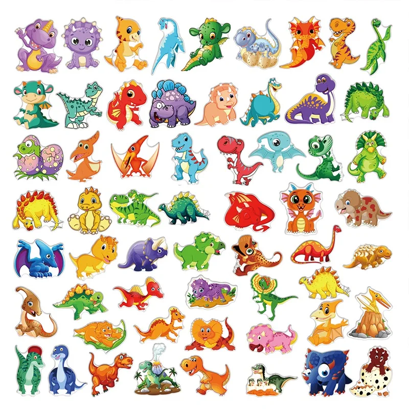 10/30/60PCS Cartoon Dinosaur Sticker Aesthetic PVC Korean Stationery School Supplies Decoration Scrapbooking