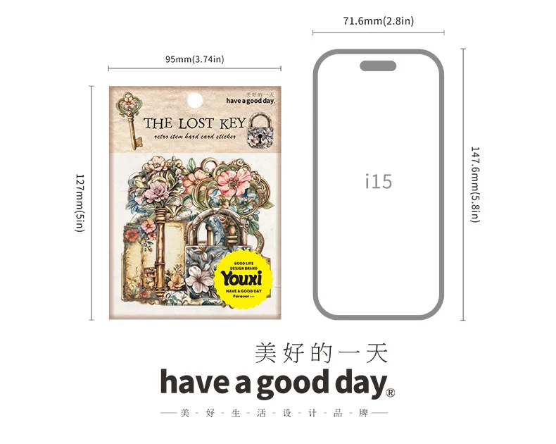 20pcs/1lot Kawaii Stationery Stickers The Lost Key Diary Diary Decorative Mobile Stickers Scrapbooking DIY Craft Stickers