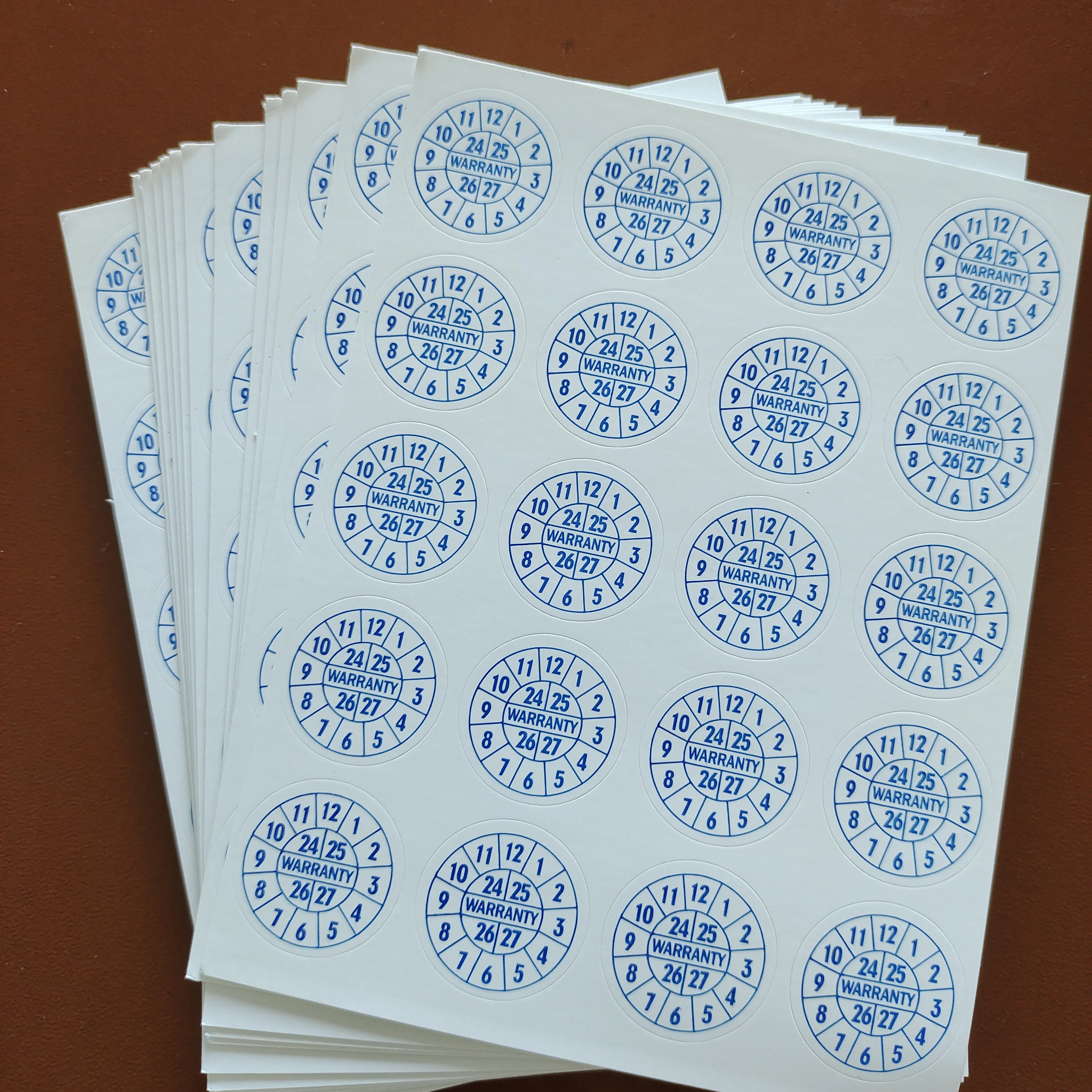 100pcs 20mm Expire Date Sticker Brittle Paper Warranty Void Label Repair Guanantee Valid Year Month Tamper Evident Security Seal