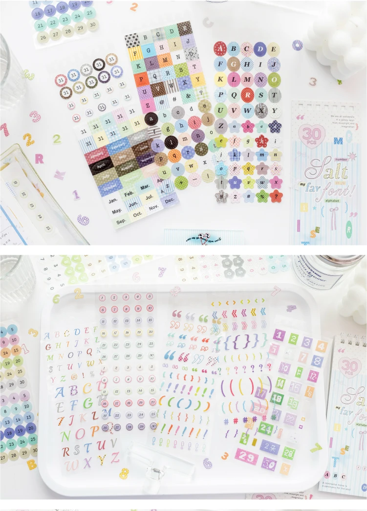 TIANZI 30sheets Cartoon Die Cut Stickers Book Japanese Stationery for Scrapbooking Handmade Diary Decorative Supplies