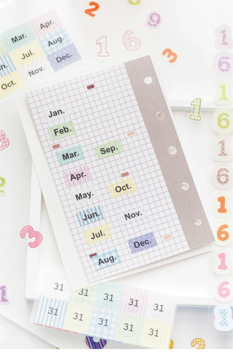 TIANZI 30sheets Cartoon Die Cut Stickers Book Japanese Stationery for Scrapbooking Handmade Diary Decorative Supplies