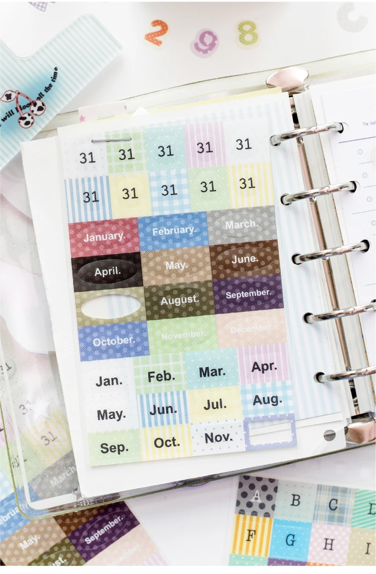 TIANZI 30sheets Cartoon Die Cut Stickers Book Japanese Stationery for Scrapbooking Handmade Diary Decorative Supplies