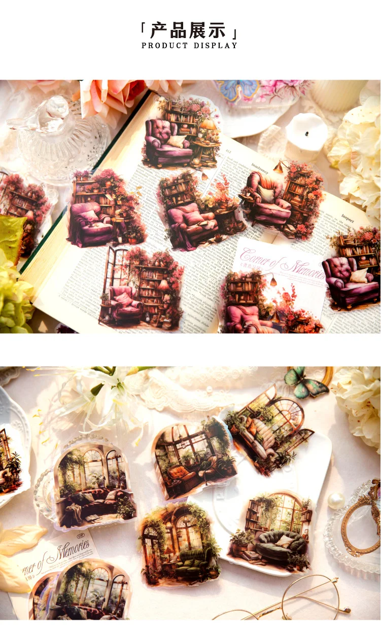 10pcs/1lot Kawaii Scrapbook Sticker corner of the garden Scrapbooking Supplies Planner Decorative Craft Stationery Sticker