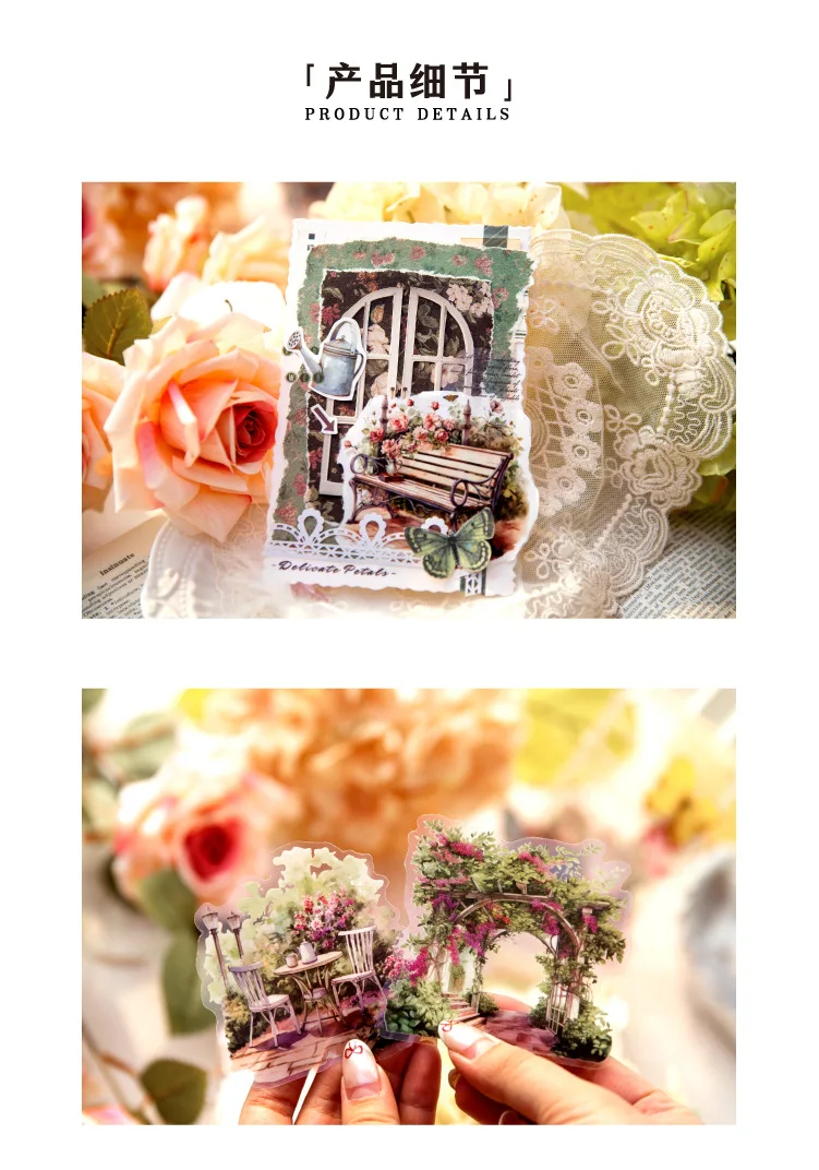 10pcs/1lot Kawaii Scrapbook Sticker corner of the garden Scrapbooking Supplies Planner Decorative Craft Stationery Sticker