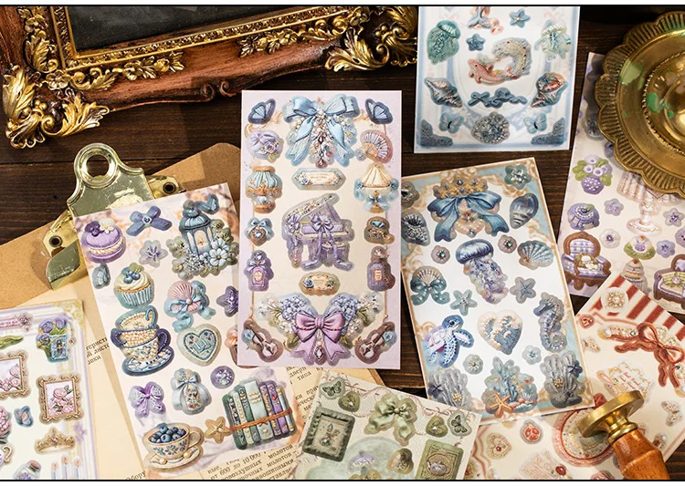 20pcs/lot Kawaii Scrapbook Sticker Dreamy Splendor Scrpbooking Supplies diary Planner Decorative Craft Stationery Sticker